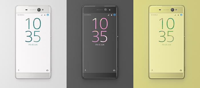 Sony Xperia XA Ultra : trois coloris