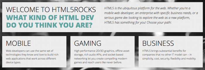un nouveau look pour html5rocks com 1