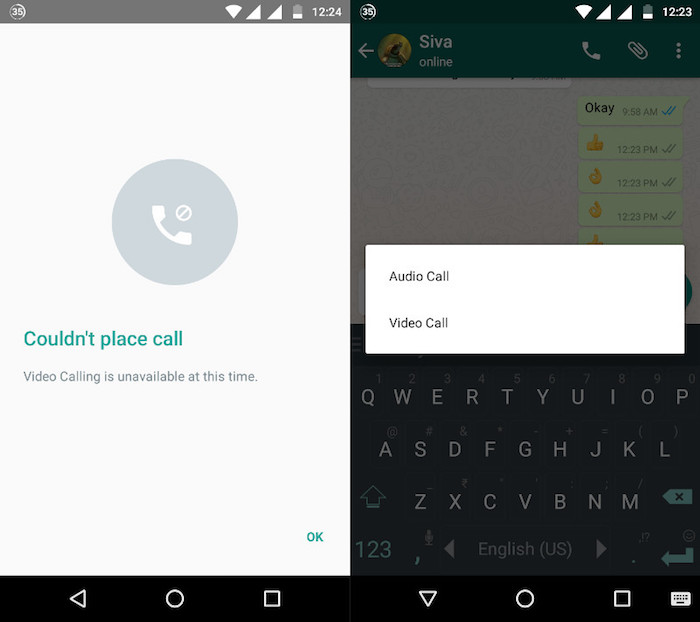 WhatsApp bêta fait allusion à une intégration imminente des appels vidéo