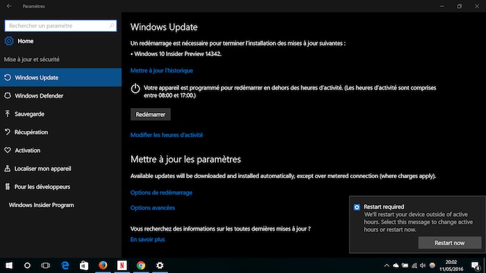 Windows 10 Insider Preview build 14342
