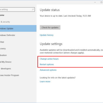 windows 10 plus de mises a jour pendant que vous etes au travail 1 1