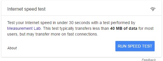 Google va mesurer la vitesse de votre connexion Internet