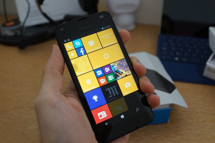 Lumia 550 : vue de face