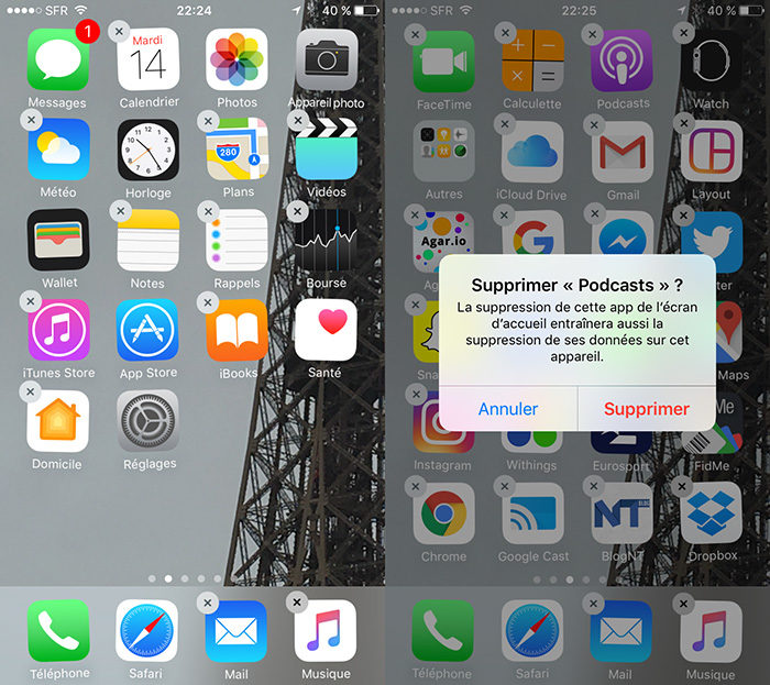 Il est désormais possible de supprimer les applications préinstallées sur iOS 10