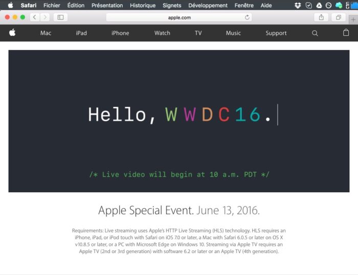 Regardez la keynote d'Apple sur Safari