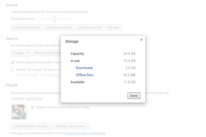 Chrome OS va recevoir un gestionnaire de stockage