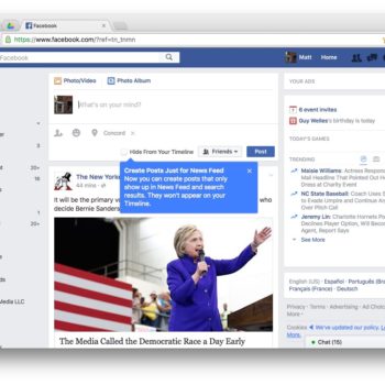 fb hide from your timeline