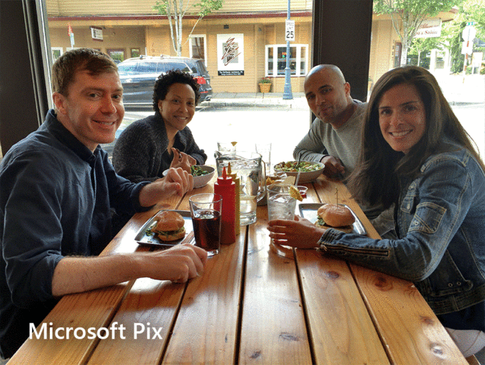 Différence d'un cliché capturé par Microsoft Pix et Appareil photo sur iOS