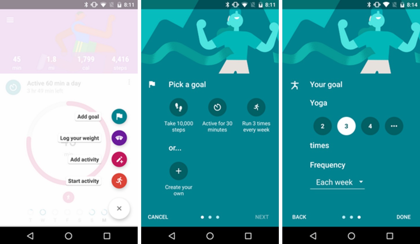 Google Fit s'offre un nouveau design, et améliore le suivi d'objectifs 49 Google Fit 3