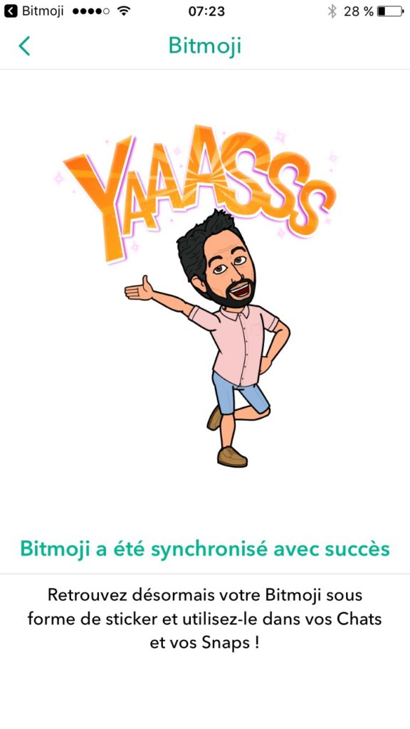 Snapchat permet de suggérer des comptes à suivre, et intègre Bitmoji 52 IMG 0556