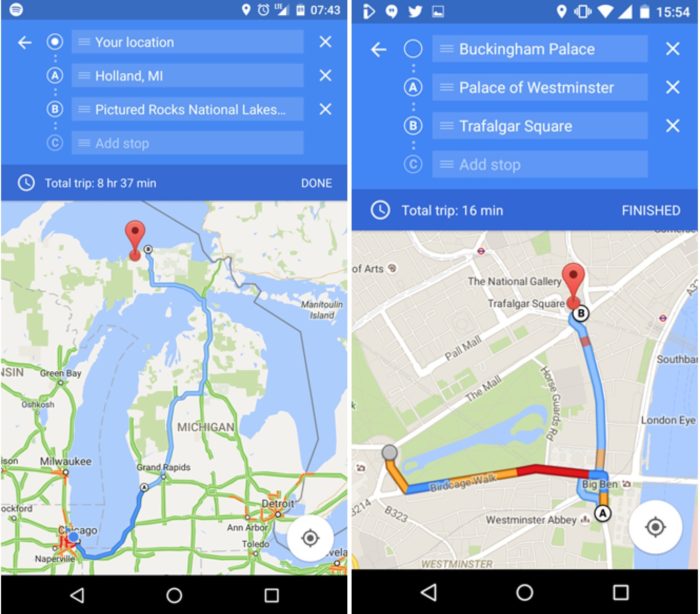Google Maps sur Android arrive enfin avec l'ajout de destinations multiples
