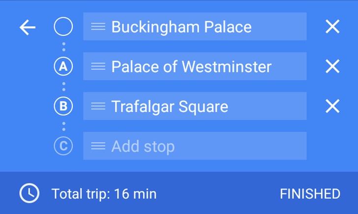 google maps destination multiples