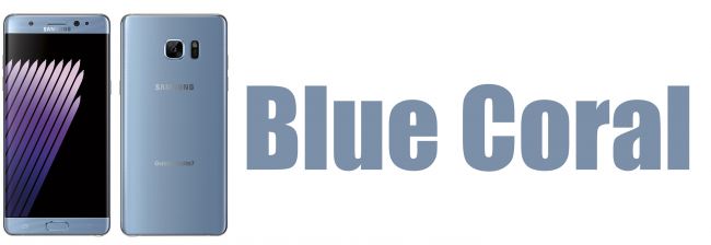 Samsung Galaxy Note 7 : bleu corail