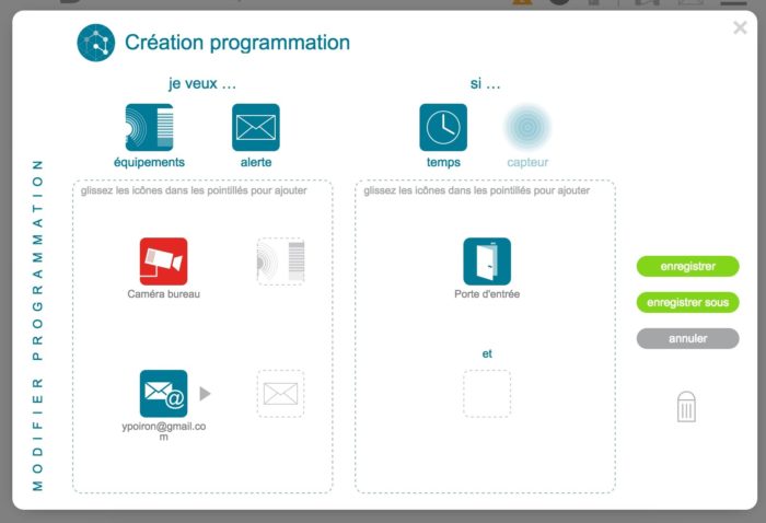 Somfy TaHoma : création d'une programmation