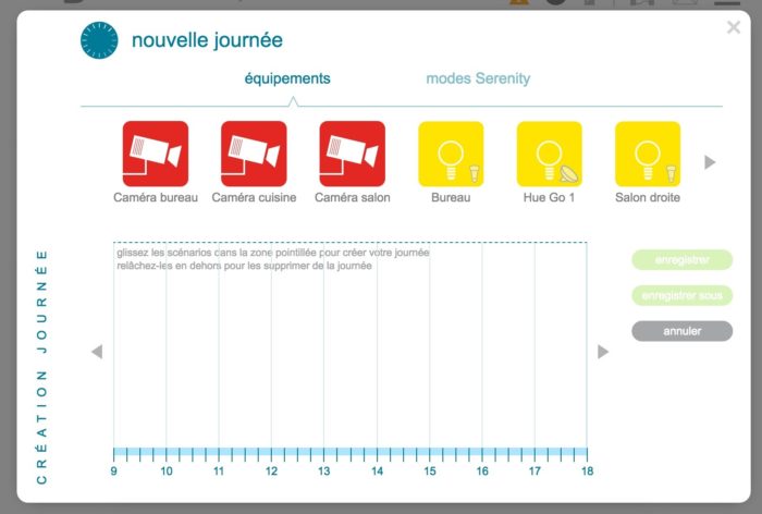 Somfy TaHoma : planification de la journée