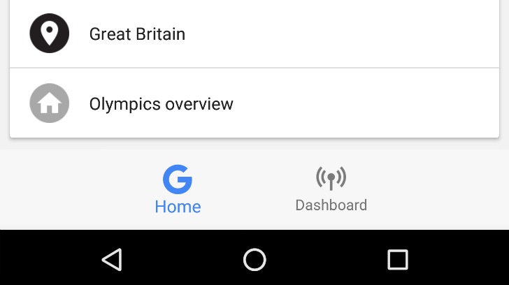 Google Now Dashboard