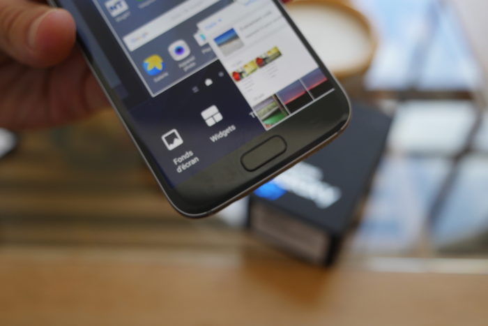 Test du Samsung Galaxy S7 : le fleuron 2016 venu de Corée 57 Samsung Galaxy S7 : bouton d'accueil avec capteur d'empreintes digitales