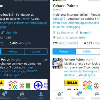Twitter Mode Nuit sur iOS