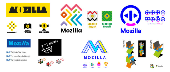 Les logos de Mozilla reposent sur des couleurs vives