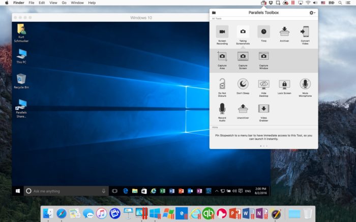 Parallels Toolbox offre plus de 20 outils