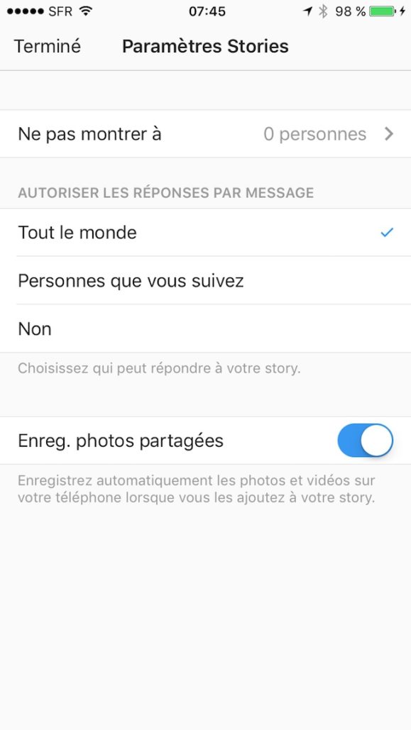 Instagram Stories - enregistrement IMG 1274