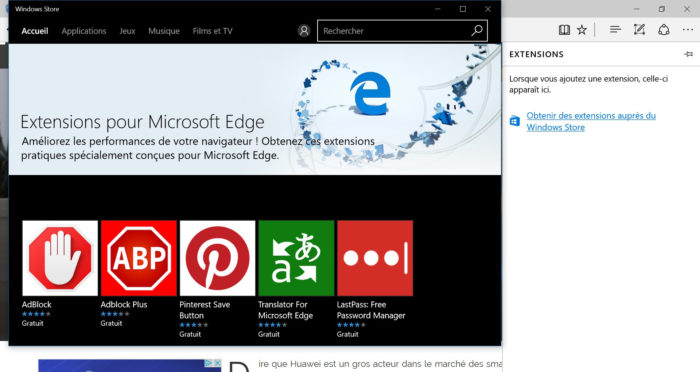 Microsoft Edge : des extensions très utiles