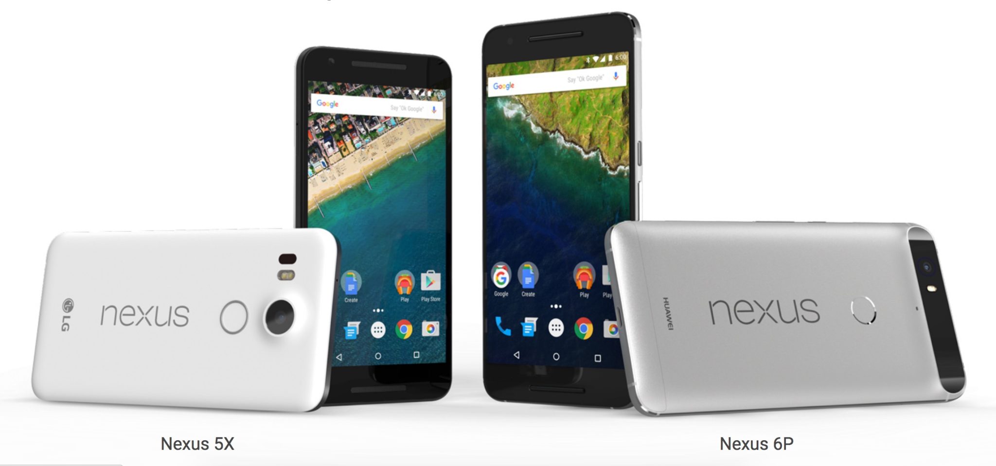 Nexus 5 et Nexus 6P