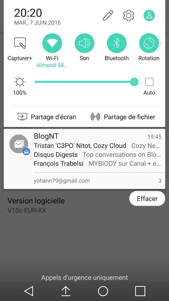 Test du LG G5 : un smartphone qui se démarque d'une industrie homogène ... 28 Screenshot 2016 06 07 20 20 53