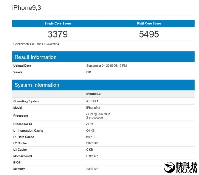Benchmark sur l'iPhone 7 Plus 