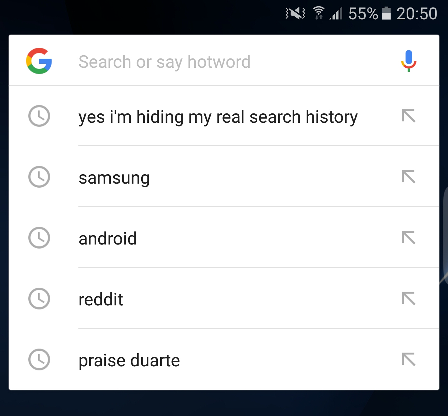Google tente un nouveau look pour son historique de recherche dans Android 49 lG6e4AX