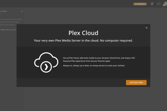 Plex Cloud se vante d'une interface simplifiée