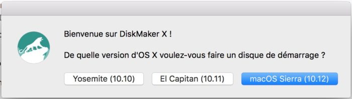 Utiliser DiskMaker X6 pour copier macOS Sierra sur une clé US