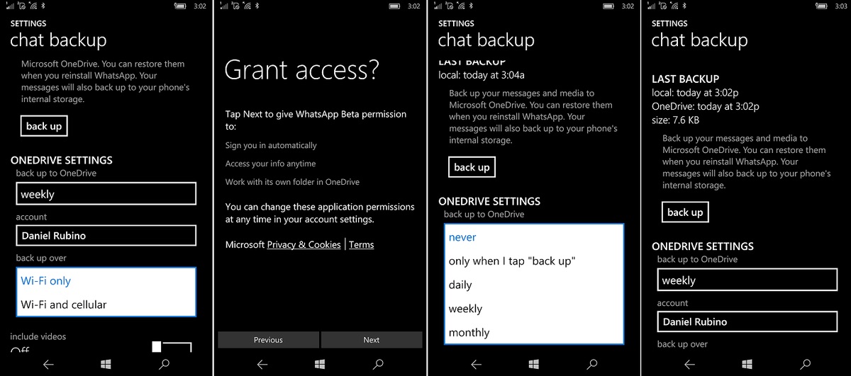 Vous serez heureux d'apprendre que WhatsApp supporte maintenant OneDrive 50 WhatsApp supporte désormais OneDrive