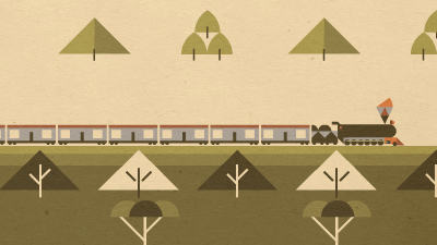 Animation du Transsibérien en doodle