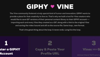 Import Vine dans Giphy 1