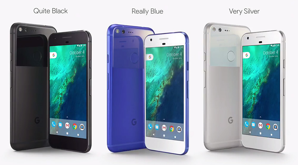 Le Google Pixel disponible en trois coloris