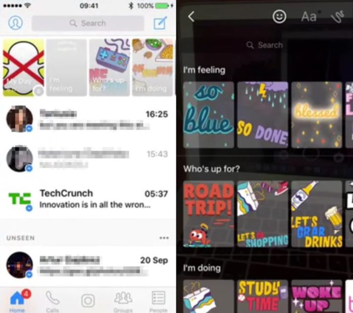 Messenger Day, un clone des Snapchat Stories par Facebook 51 Filtres dans Messenger Day
