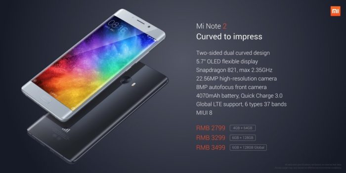 Xiaomi Mi Note 2 : écran incurvé parfait pour la lecture