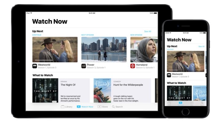 TV est disponible sur l'Apple TV, iPhone et iPad 