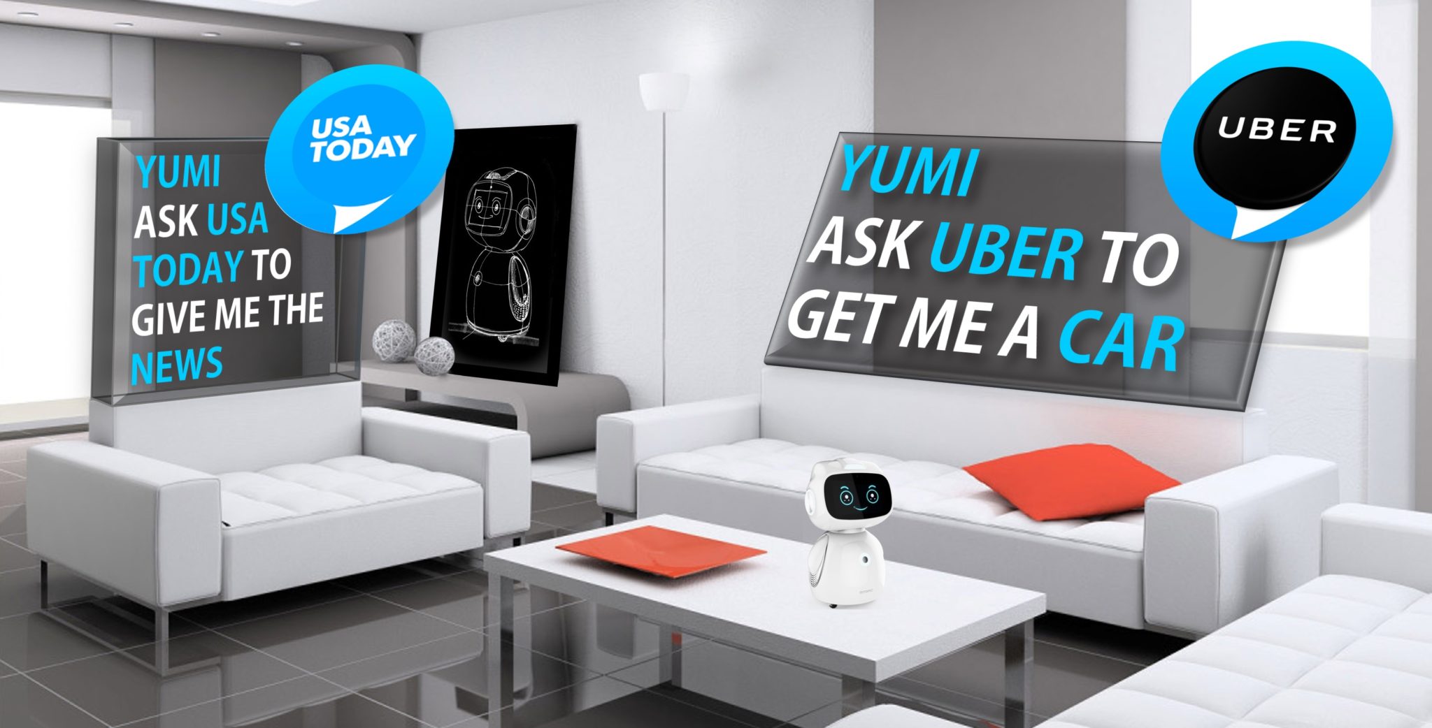 Omate construit un robot alimenté par le service vocal Alexa d’Amazon