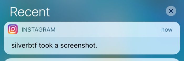 Instagram va notifier après une capture d'écran d'un contenu éphémère