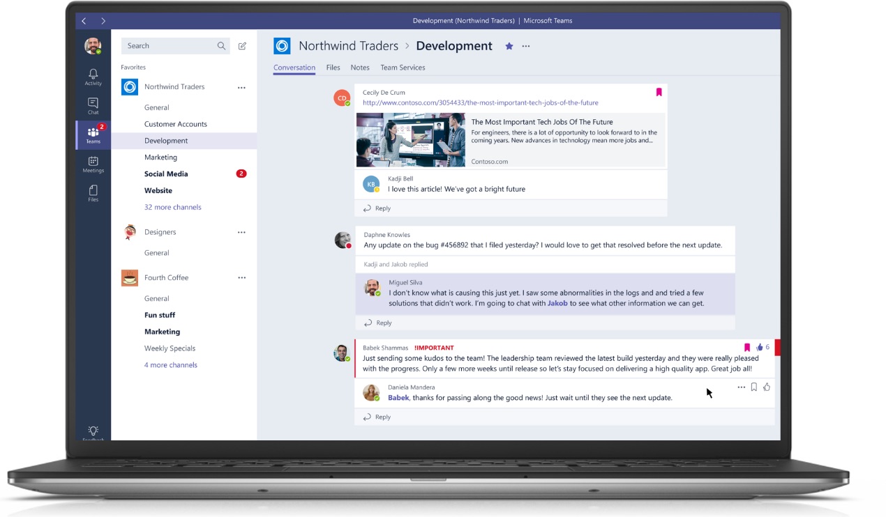 Microsoft Teams est officiel