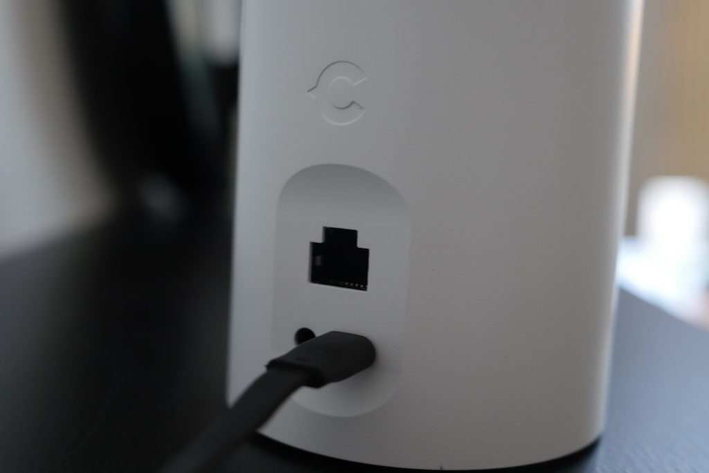 Canary : connexion par un câble Ethernet