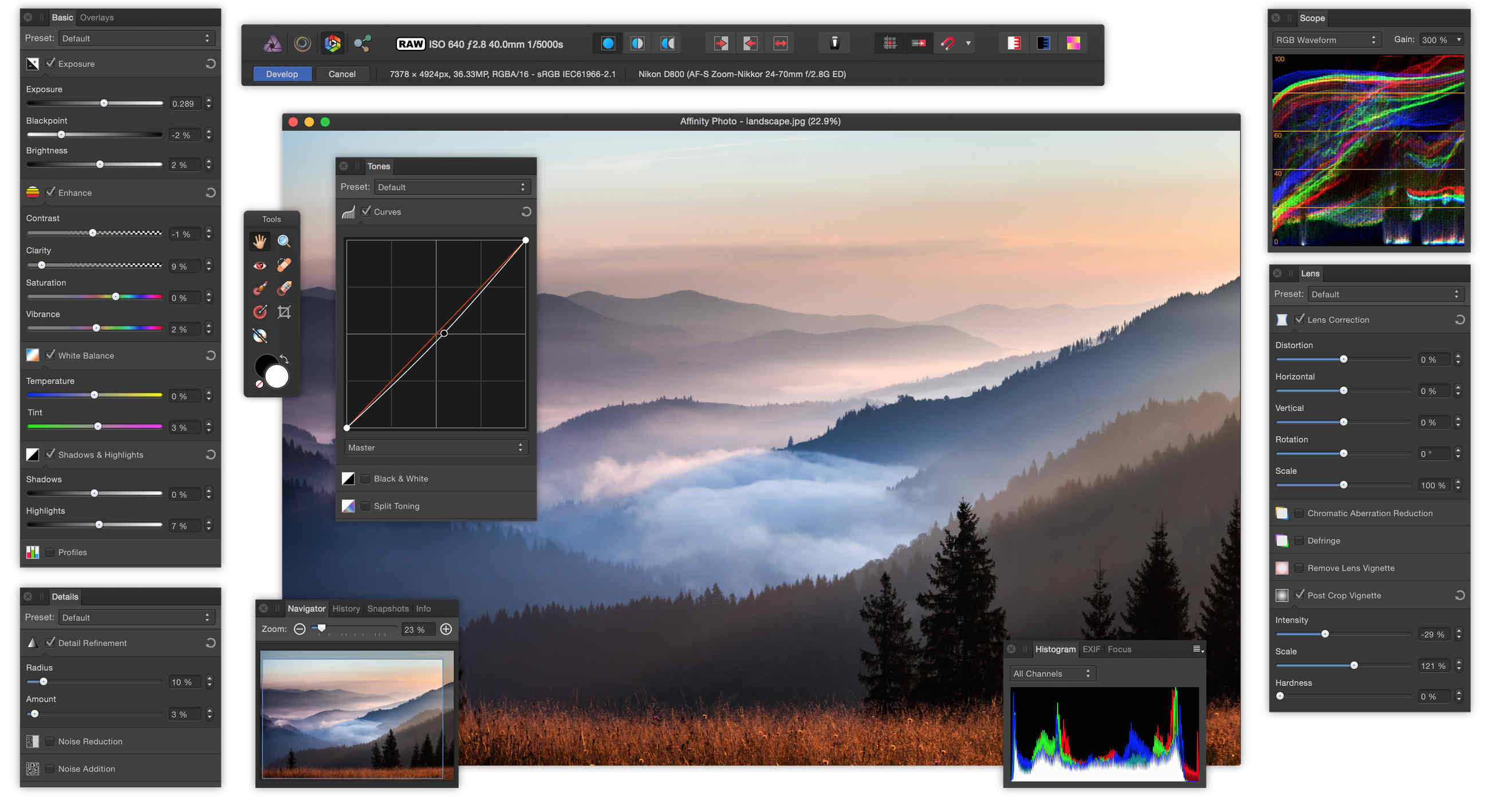 Affinity Photo, concurrent de Photoshop, arrive sur Windows 50 raw-studio2x-060720151027-desk