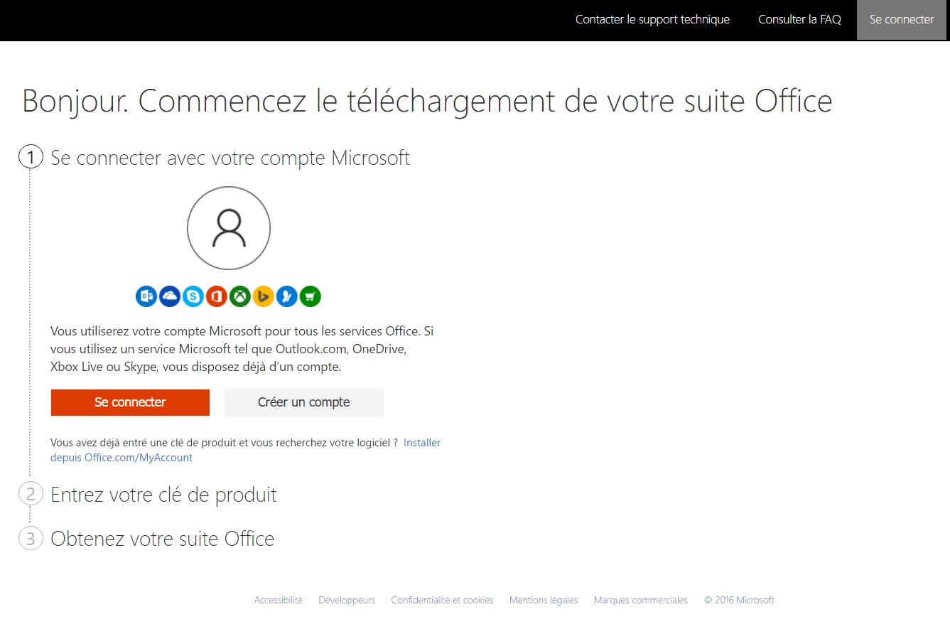 Office 365 : inscription ou connexion avec un compte Microsoft obligatoire