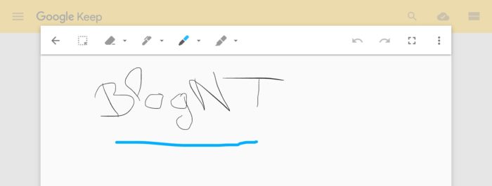 Google Keep permet d’utiliser des outils de dessin pour prendre des notes