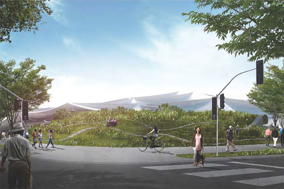 Google travaille sur des idées révolutionnaires pour ses bureaux 38 google campus bjarke ingels big architecture california usa dezeen 936 5