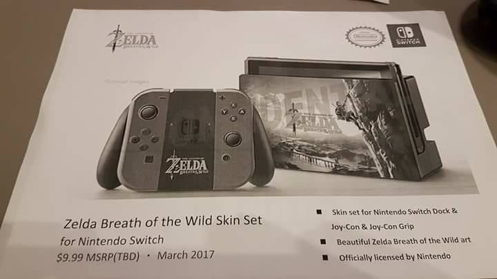 Nintendo Switch : les accessoires font allusion au lancement de Zelda 61