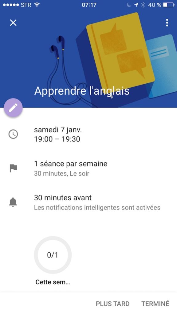 Google Agenda affiche désormais vos objectifs d'activité de Google Fit et Apple Health 57 IMG 2234