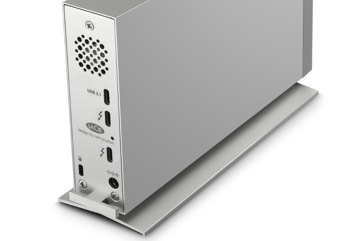 LaCie présente une mise à niveau de ses disques Rugged et d2 en Thunderbolt 60 lacie d2 tb3 rear back angle hi res